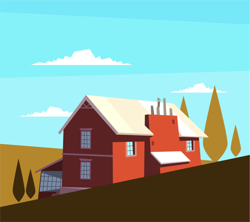 Simple houses vectors design 01 simple houses   