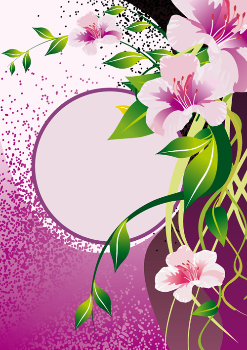 Vector of Spring Fresh Flower Frame set 05 spring frame flower   