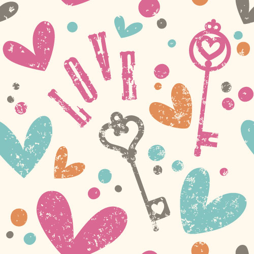 Valentines day heart seamless pattern vectors 12 valentines seamless pattern heart day   