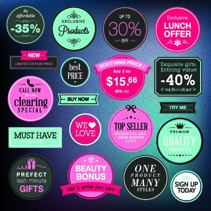 Vector Labels discounts sale set 01 sale labels label discount   