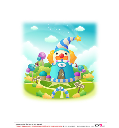 lovely cartoon scene set 15 vector 96575 plant cartoon small house building Cartoon field cartoon cartoon landscapes cartoon bright colors   