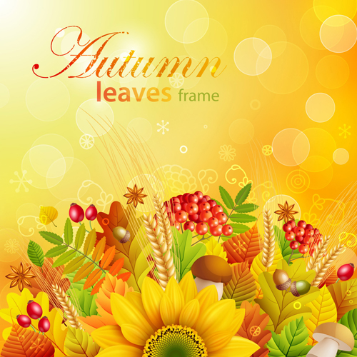 Autumn leaves frame vector set 02 frame autumn   