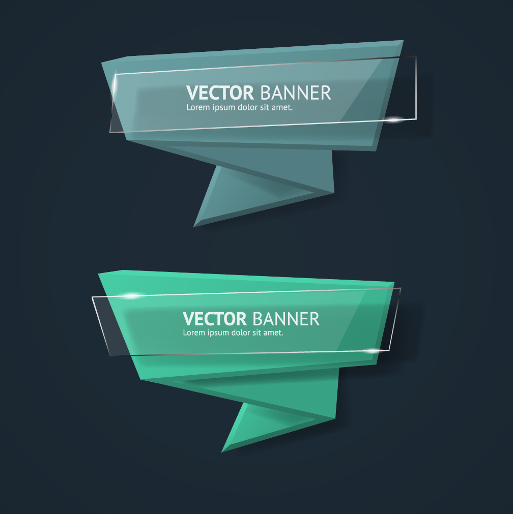 Origami business banners design 02 origami business banners   