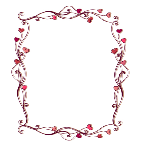 Set of Heart frame vector material 02 material heart frame   