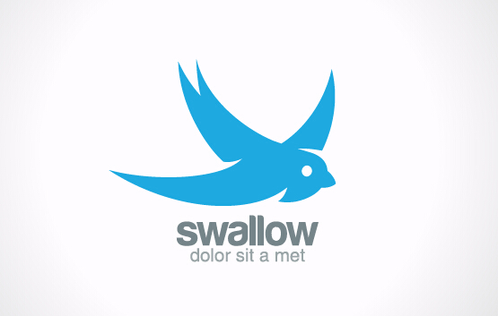 Simple swallow logo design vector swallow simple logo   