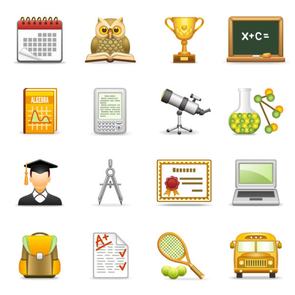 Elements of School design icon vector 02 school elements element   