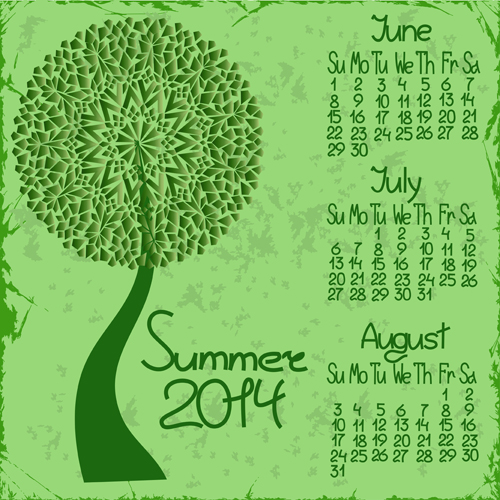 2014 year calendar vector set 01 year calendar 2014   