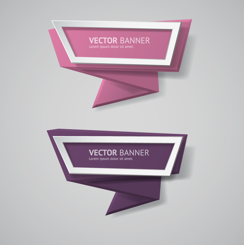 Origami business banners design 01 origami business banners   