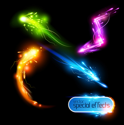 Rainbow Light effects design vector material 02 rainbow material light effects   