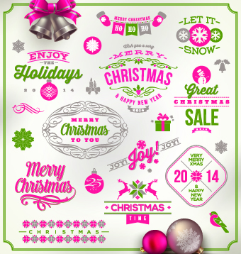 Cute Christmas holidays labels design vector 01 labels label holidays holiday cute christmas   