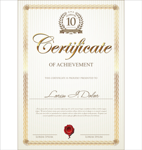 Modern certificate creative template vector 05 template vector template modern creative certificate   