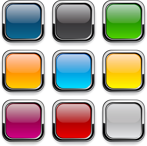 App button icons colored vector set 06 icons colored button app   