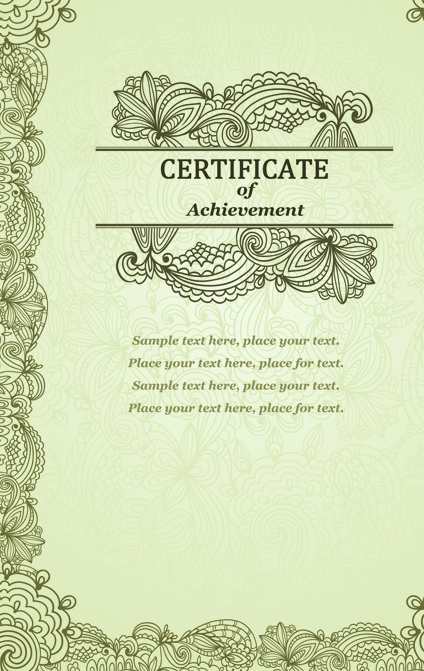 Vector Templates of certificates design set 09 templates template certificates certificate   