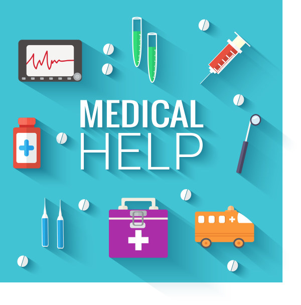 Medical help flat icons vector medical icons help flat   