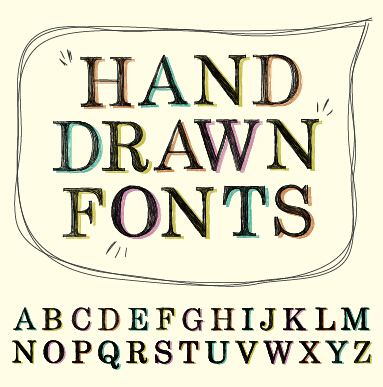 Hand drawn fonts creative vector 03 hand drawn fonts creative   