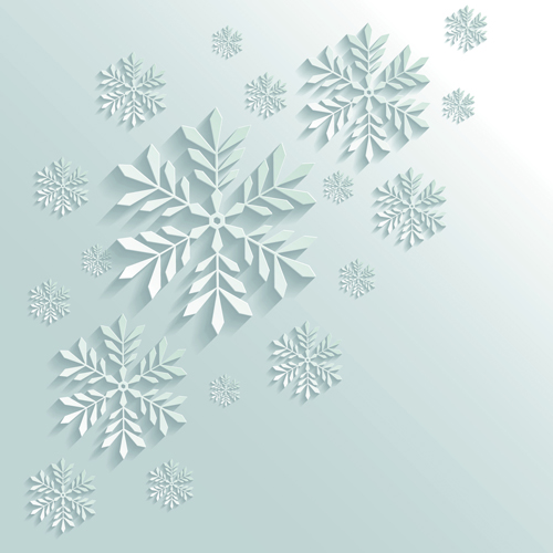 Paper Floral White Christmas Backgrounds Vector 01 paper floral christmas backgrounds background   