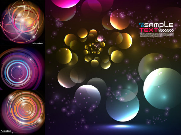 Abstract colored circular background art tapered space round rotating light glare fantasy background   