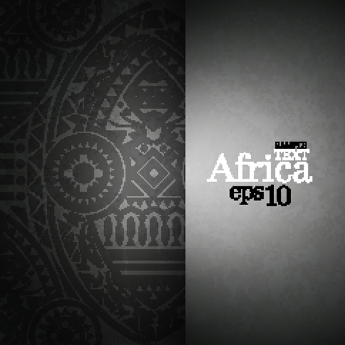 African style elements background vector set 02 elements element background vector background   