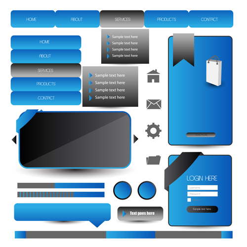 Business website template kit vector 16 website template business   