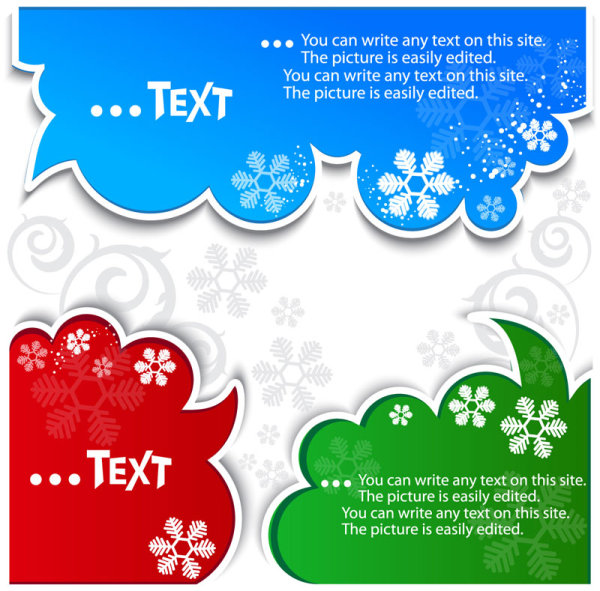 Creative Speech Circle and cloud vector set 05 speech creative cloud circle   