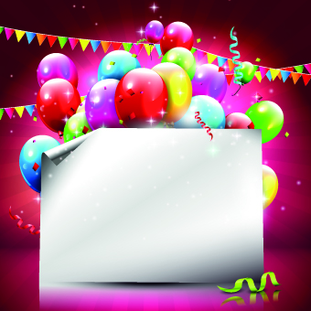 Beautiful colorful balloons Happy Birthday background vector 04 happy birthday happy colorful birthday beautiful balloons balloon background vector background   