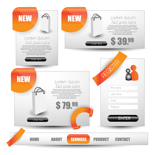 Business website template kit vector 07 website template business   