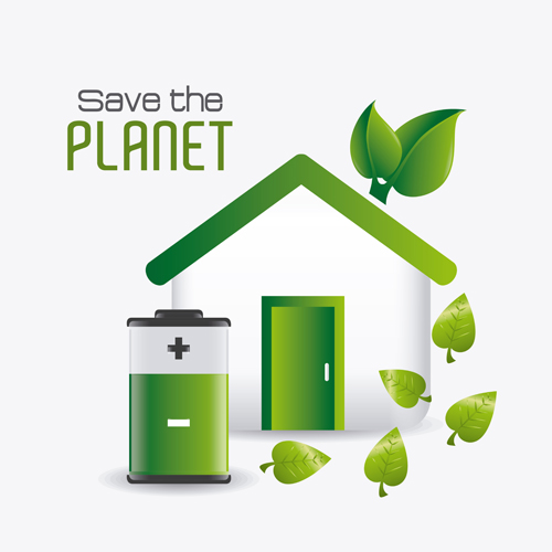 Save planet eco template vector set 03 template save planet eco   