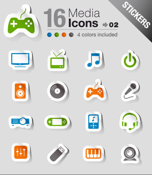 Set of eps Icon stickers elements 03 stickers sticker icon eps elements element   