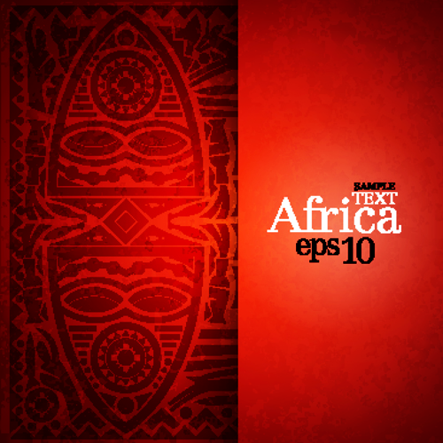 African style elements background vector set 04 elements element background vector background african   