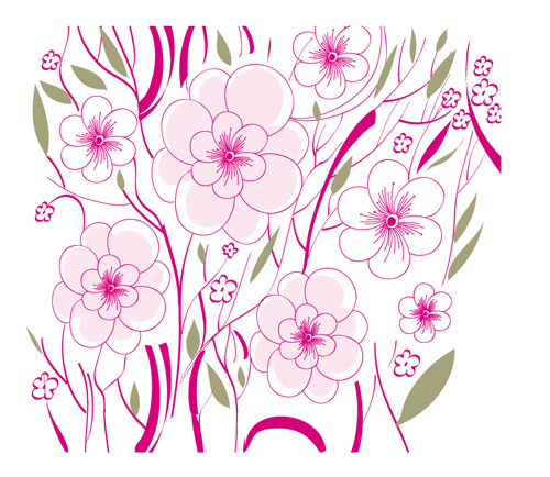 Elements of floral backgrounds vector illustration 01 vector illustration illustration floral background floral elements element   