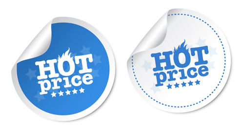Vector hot price stickers design material 03 stickers material design   