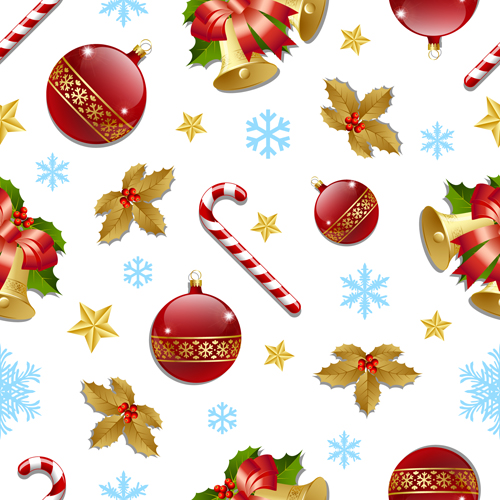 Cute Christmas seamless pattern vector 01 xmas seamless patterns pattern vector pattern   