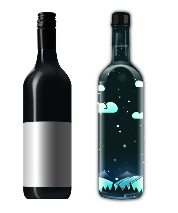 Creative wine bottle vectors wine bottle vectors creative   