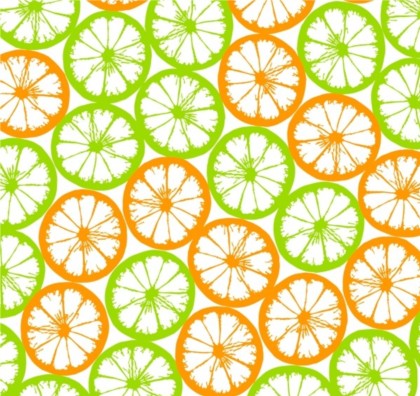 Fresh orange vector seamless pattern orange fresh   