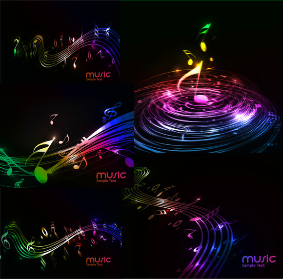 Soft music background vector soft light note background documents   