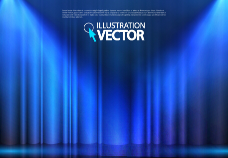 Stage curtain with light backgound illustration 03 stage light illustration curtain   