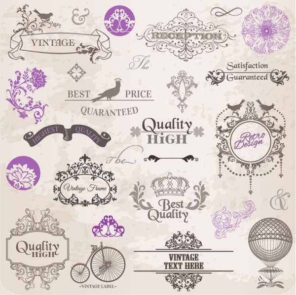 Elements of ornate Pattern and Borders vector 01 pattern ornate elements element borders   