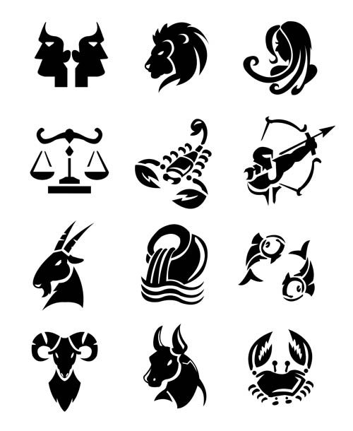 Different Signs of the zodiac design vector 01 zodiac signs different   
