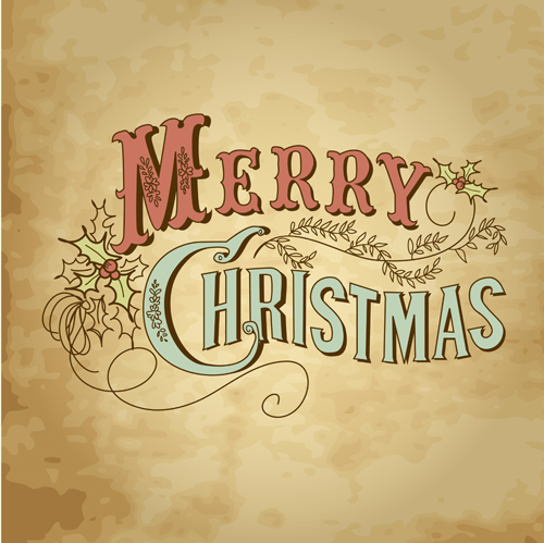 Retro Style Christmas background design 01 Retro style Retro font christmas background design background   