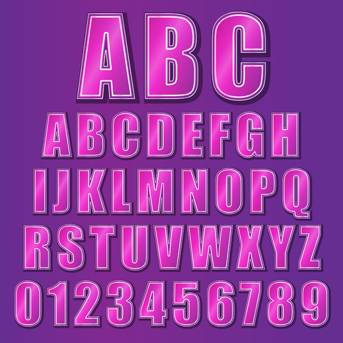 Purple alphabet letter with numbers vector purple numbers letter alphabet   