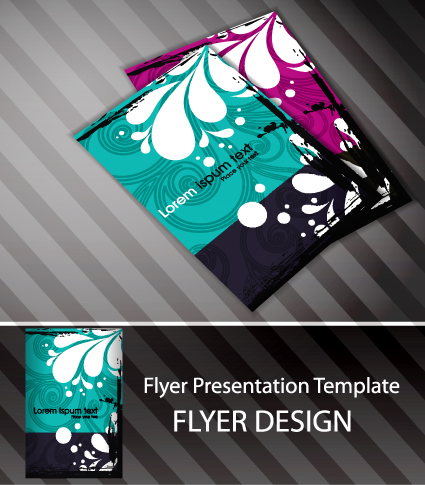 Set of Flyer presentation template design vector 03 template presentation flyer   