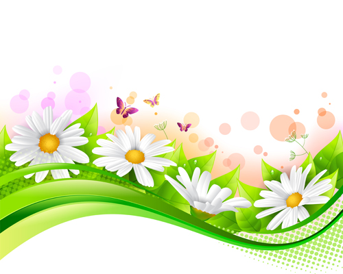 Spring flower with grass art background 05 spring grass flower background   