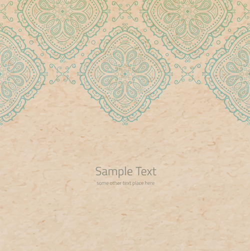 Old paper with floral background vector set 03 old paper floral background background   
