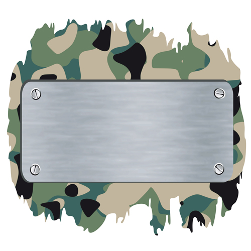 Military elements Frame vector 05 military frame elements element   