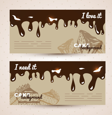 Chocolate with cupcake banners background vector 05 cupcake chocolate banners banner background vector background   