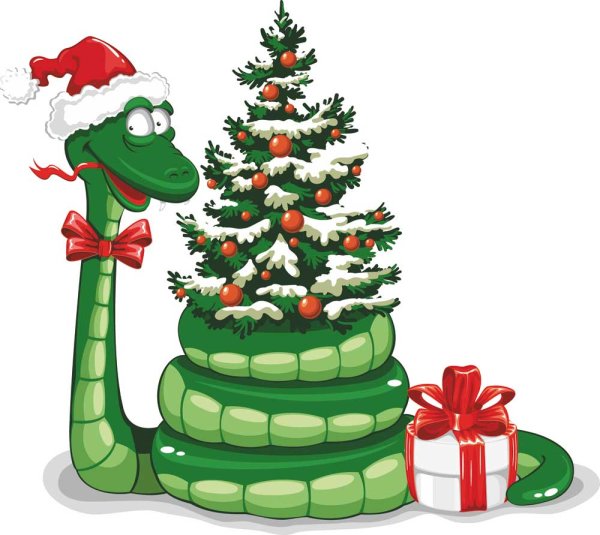 Snake 2013 Christmas design vector graphics 05 snake christmas 2013   