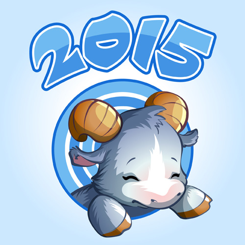 Cute goat 2015 art background 01 goat cute background 2015   