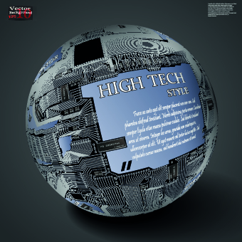 Earth with High tech background vector 05 tech high tech high earth background vector background   