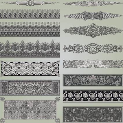 Vintage Symbols and Decoration Patterns vector set 04 vintage symbols symbol patterns pattern decoration   