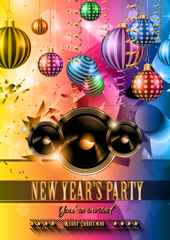 2015 new year party flyer and cover vector 04 party new year flyer 2015   